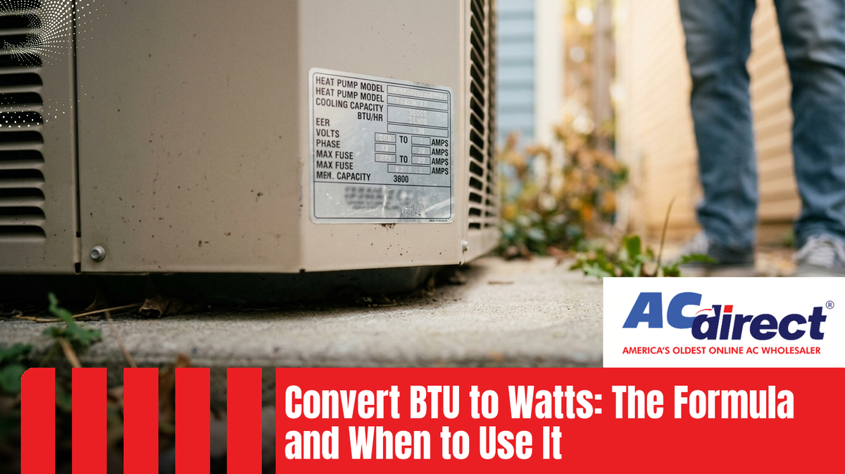 Convert BTU to Watts: The Formula and When to Use It