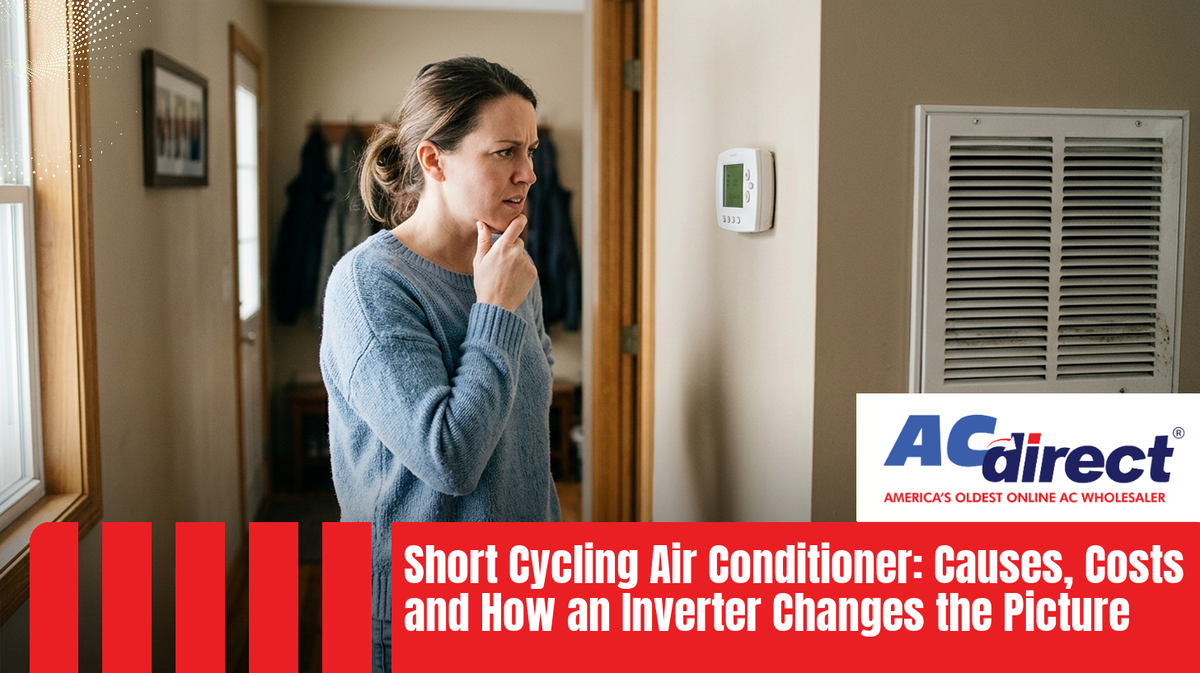 Short Cycling Air Conditioner: Causes, Costs and How an Inverter Changes the Picture