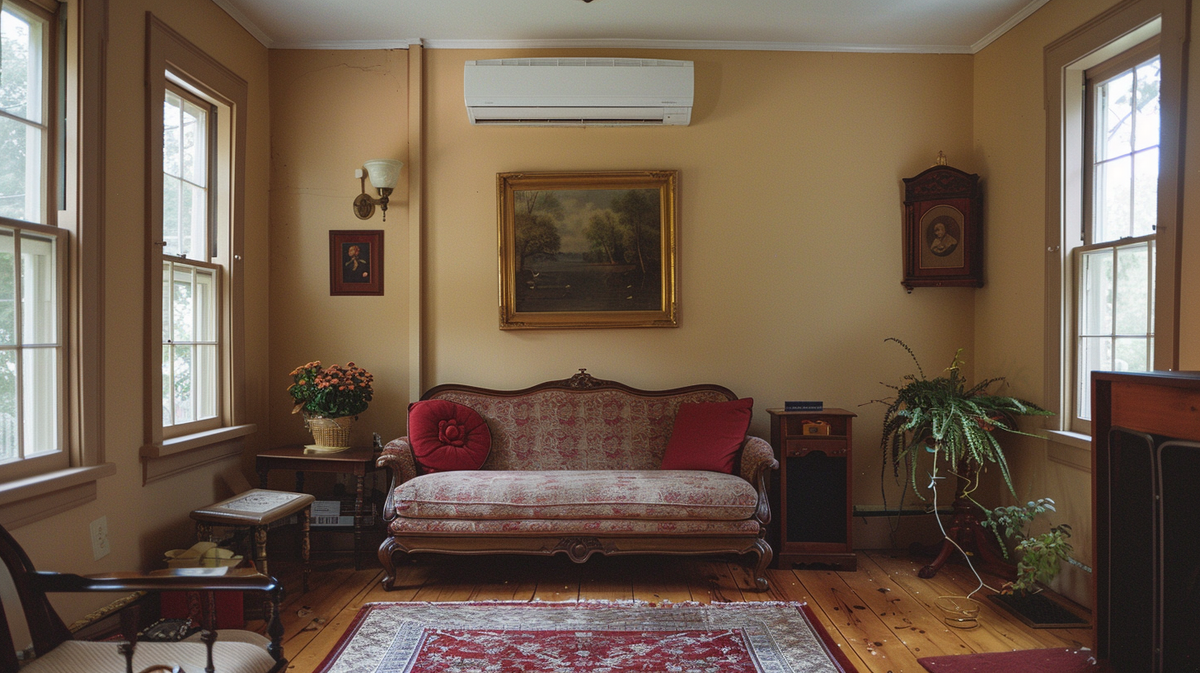 Comparison of a mini-split system and traditional HVAC system in a modern home.