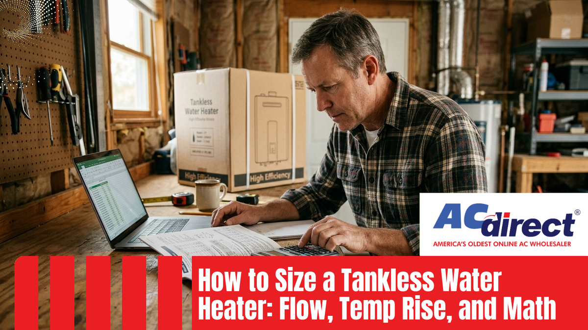 How to Size a Tankless Water Heater: Flow, Temp Rise, and Math