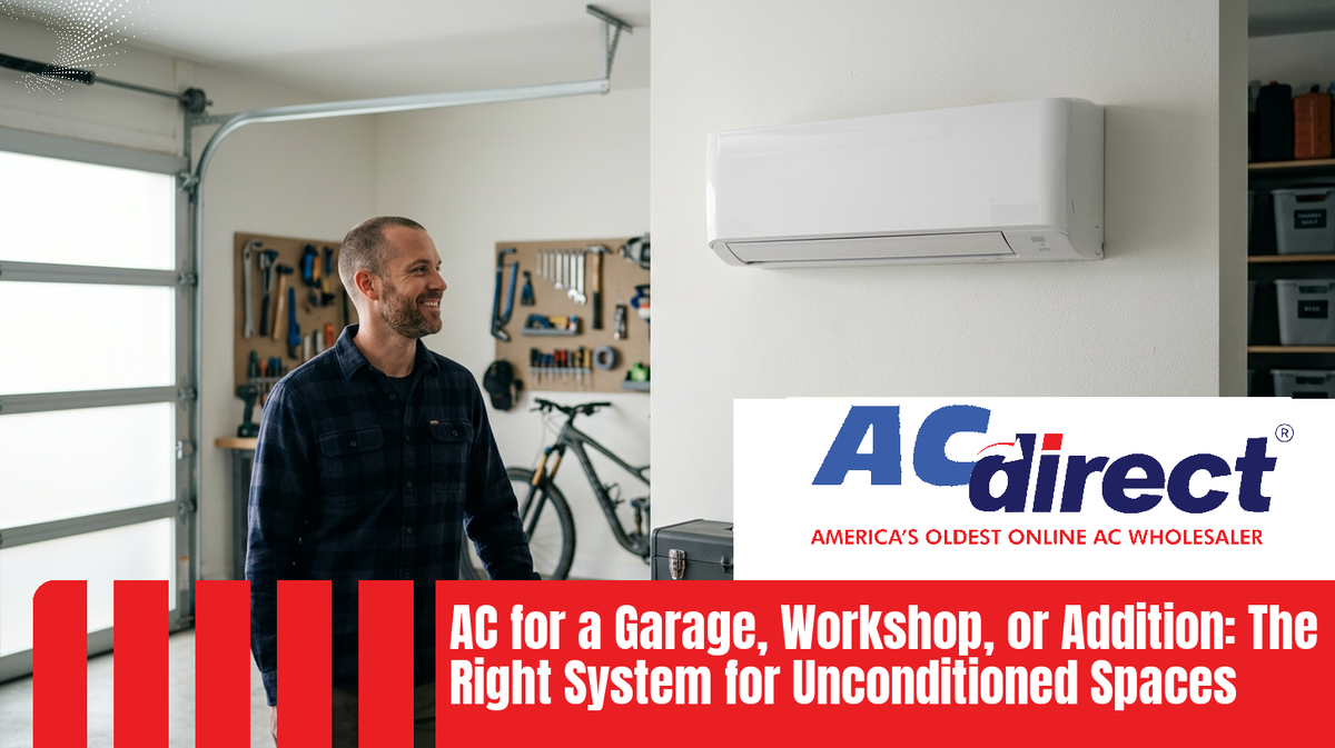 Featured image for blog post: AC for a Garage, Workshop, or Addition: The Right System for Unconditioned Spaces