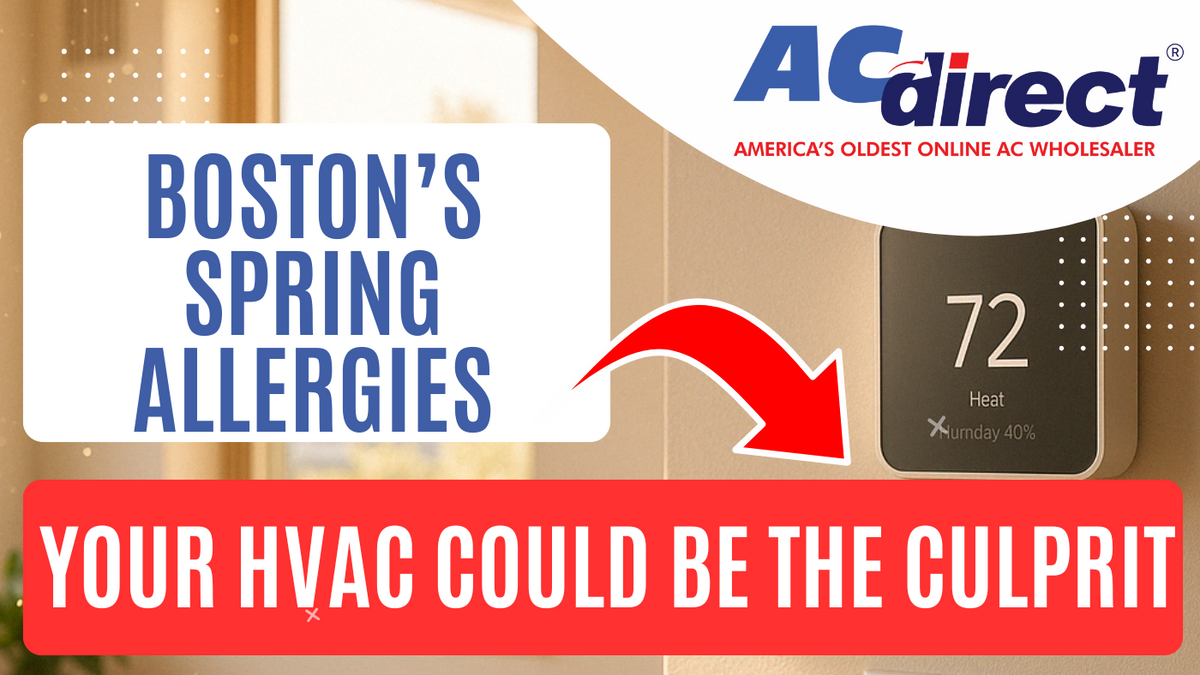 A family home in Boston equipped with smart IAQ solutions like UV-C lights and a whole-home dehumidifier, creating a healthy indoor environment during spring.