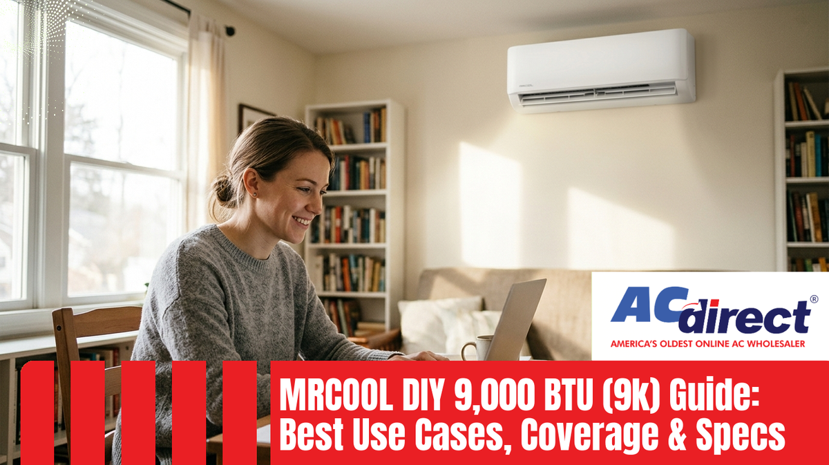 Featured image for: MRCOOL DIY 9,000 BTU (9k) Guide: Best Use Cases, Coverage & Specs