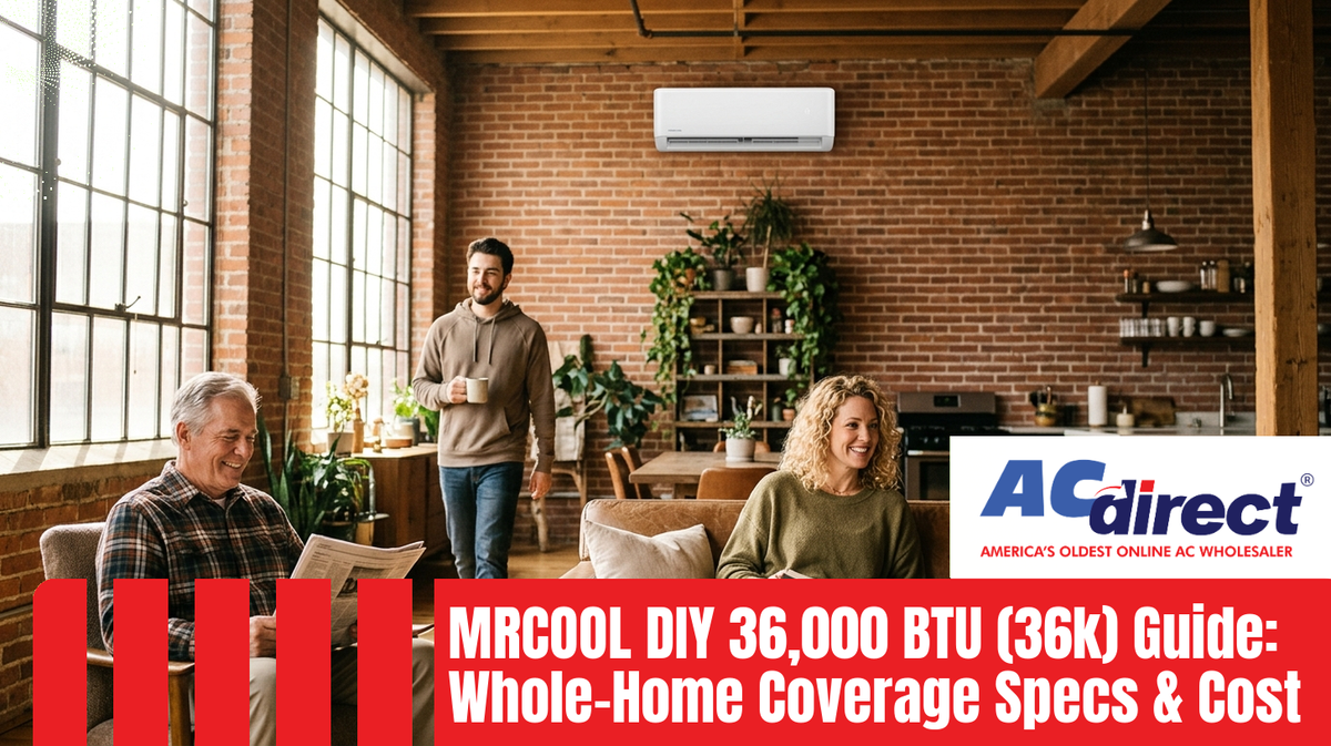 Featured image for: MRCOOL DIY 36,000 BTU (36k) Guide: Whole-Home Coverage Specs & Cost