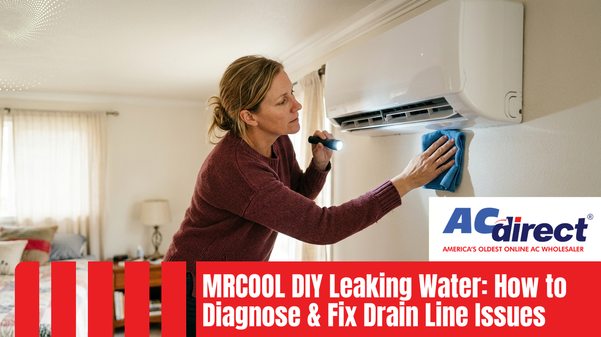 Featured image for: MRCOOL DIY Leaking Water: How to Diagnose & Fix Drain Line Issues