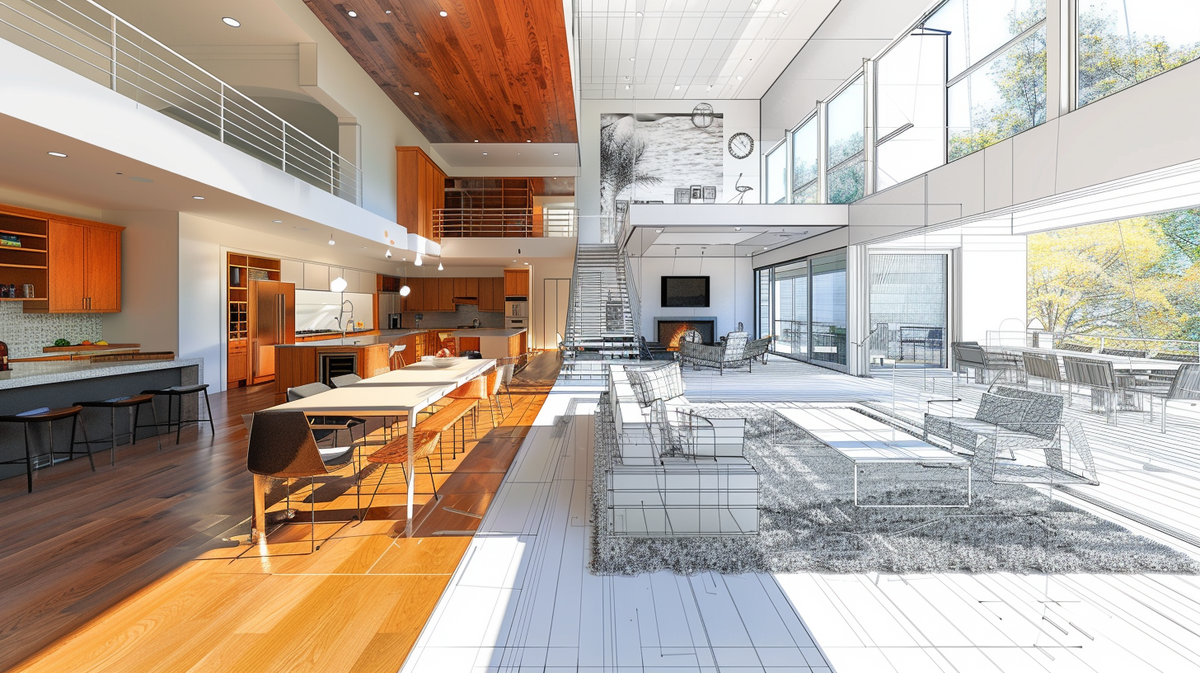 Comparison of open and closed floor plans showing impact on HVAC efficiency.