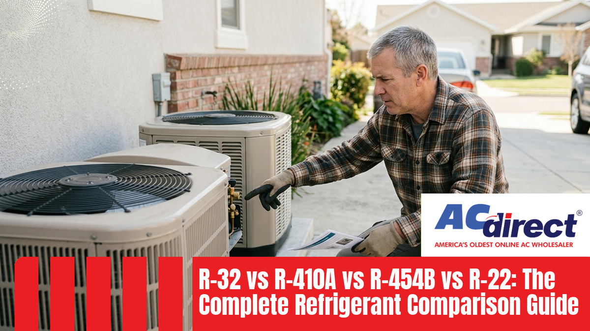 Featured image for: R-32 vs R-410A vs R-454B vs R-22: The Complete Refrigerant Comparison Guide