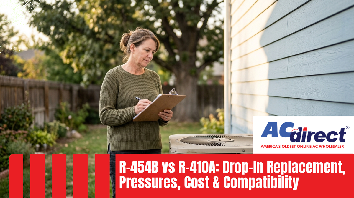 Featured image for: R-454B vs R-410A: Drop-In Replacement, Pressures, Cost & Compatibility