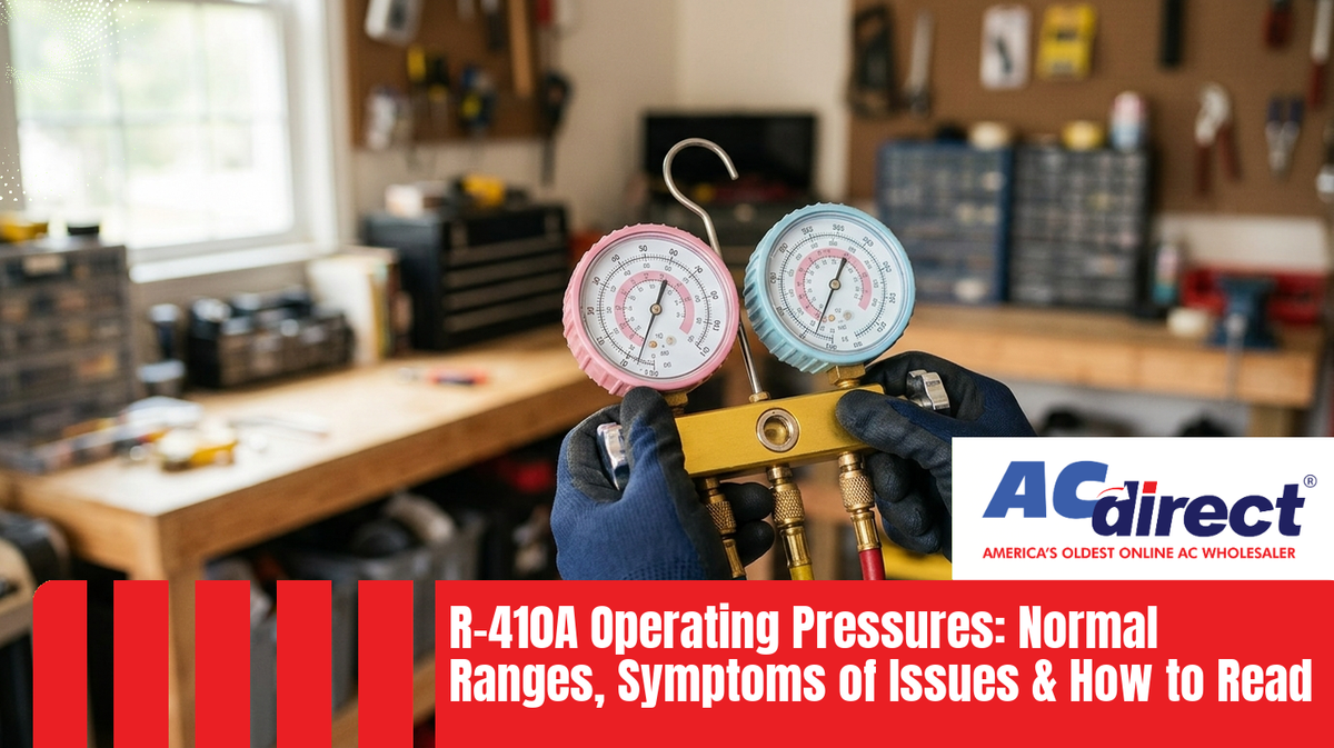 Featured image for: R-410A Operating Pressures: Normal Ranges, Symptoms of Issues & How to Read