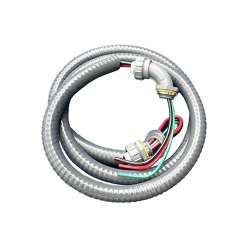 Flexible electrical whip for outdoor HVAC unit installation