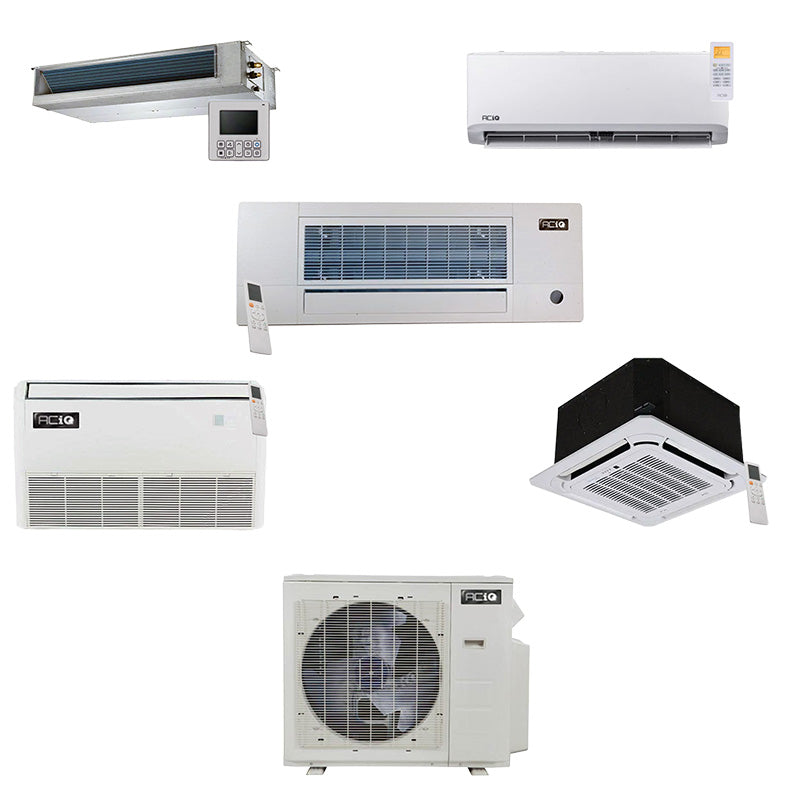 ACiQ 36000 BTU 2 Zone / Room Mini Split Heat Pump AC System | Heats Down To -13°F & Beyond | Choose Your Indoor Units | R454B