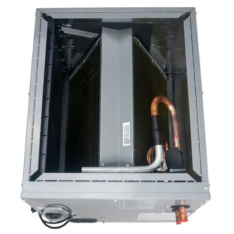 ACiQ 3 ton 17-1/2 inch Wide multi-positional cased a-coil evaporator coil view of the inside from the top