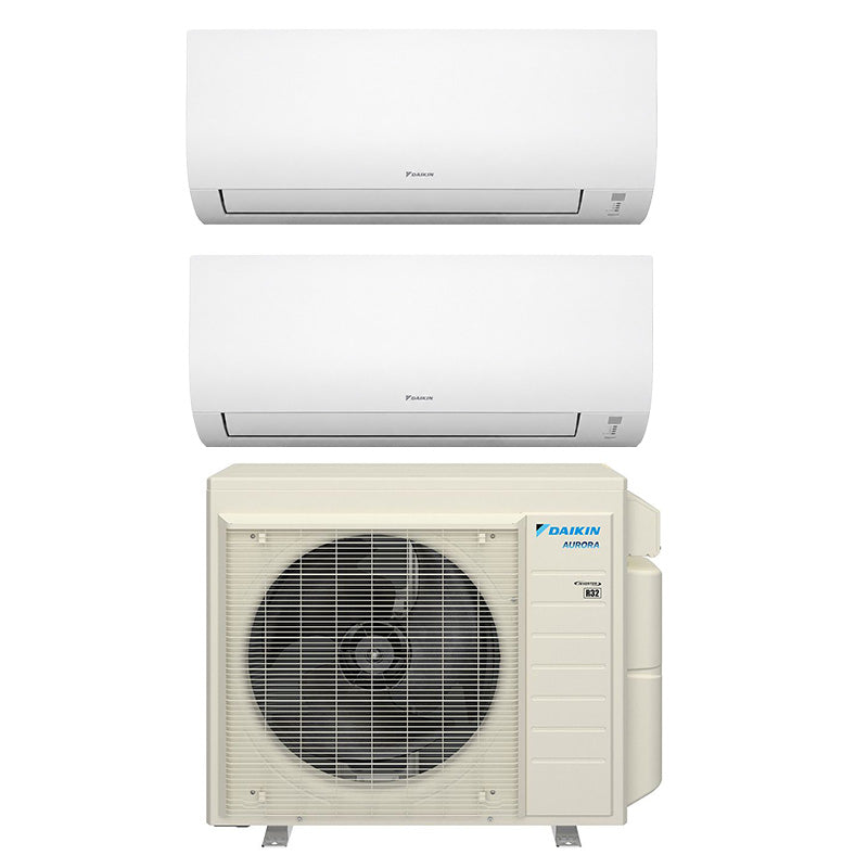 Daikin AURORA 2-Zone R32 Mini Split Heat Pump System with Two Indoor Units