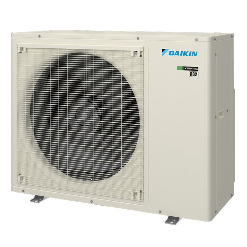 Daikin Aurora single-zone mini-split condenser installed on pad outside near home