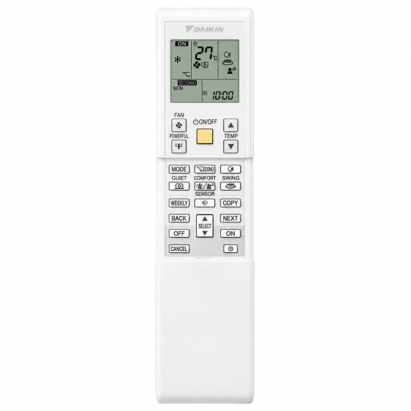 Daikin wireless remote controller for wall-mounted mini-split indoor units.