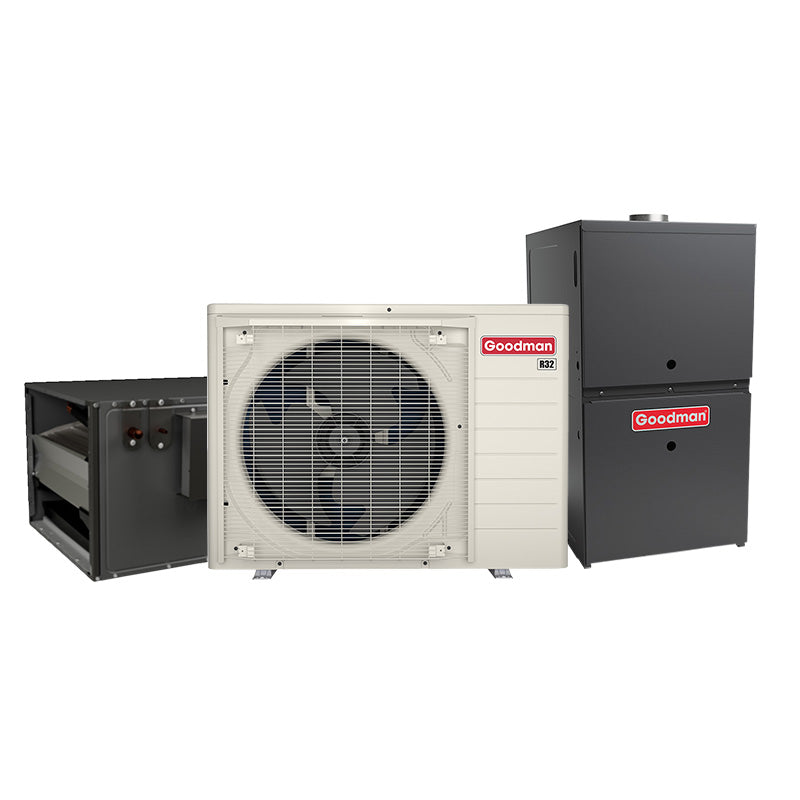 Goodman 2 ton side discharge inverter heat pump condenser (GZV7SA2410) with 60