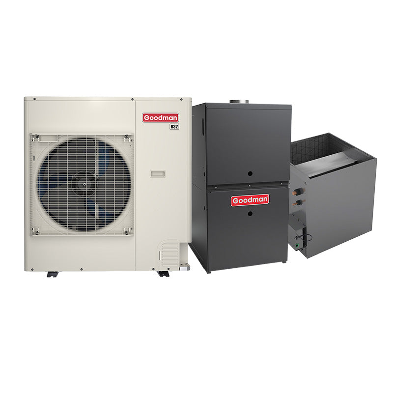 Goodman 4 ton side discharge inverter heat pump condenser (GZV7SA4810) with 80