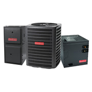 2-ton Goodman AC system with evaporator coil and 60