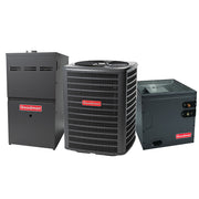 2-ton Goodman AC system with evaporator coil and 80