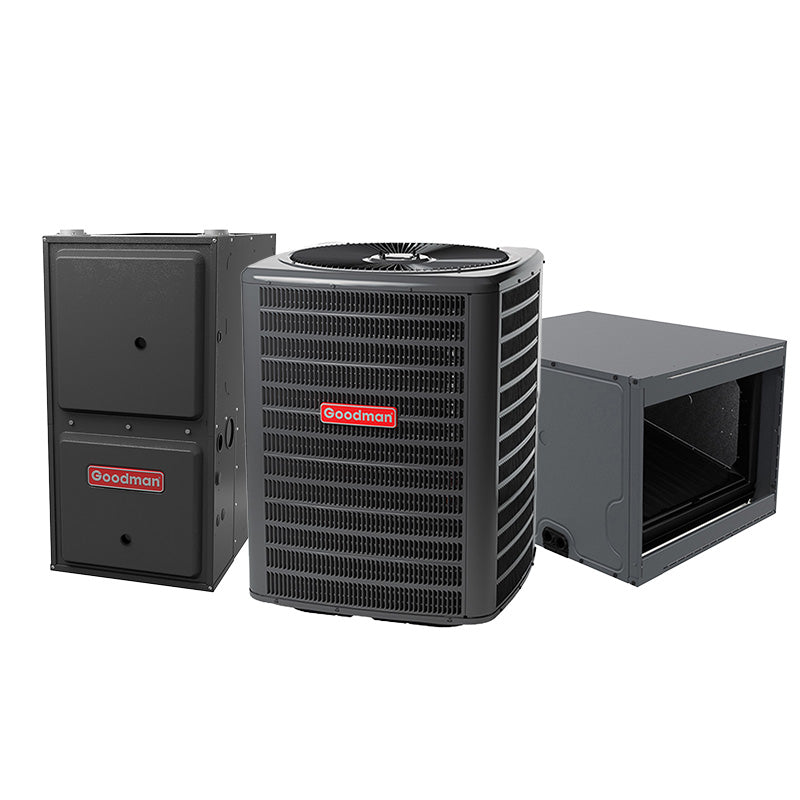 Goodman 2.5 Ton Dual Fuel Hybrid Heat Pump System – 80000 BTU California Ultra-Low NOx Gas Furnace