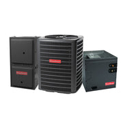 2.5-ton Goodman AC system with evaporator coil and 100