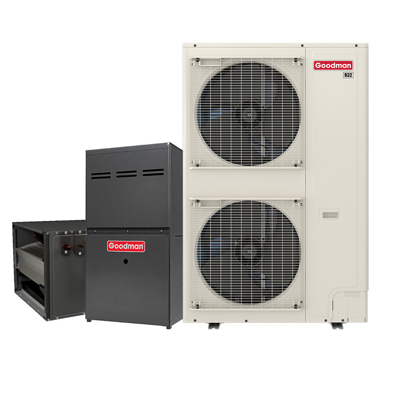 Goodman 2 ton side discharge inverter heat pump condenser (GZV9SA241C) with 80
