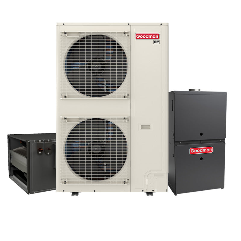 Goodman 4 ton side discharge inverter heat pump condenser (GZV9SA4810) with 80