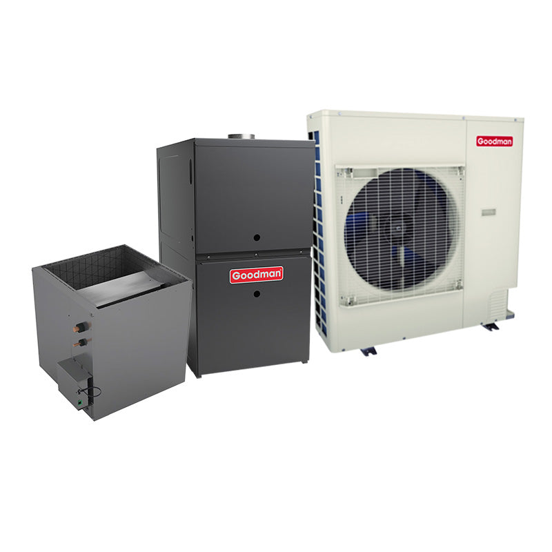Goodman 5 ton side discharge inverter heat pump condenser (GZV6SA6010) with 100