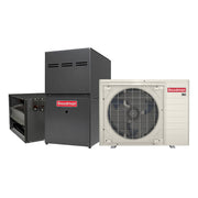 2-ton Goodman inverter AC system with evaporator coil and 80