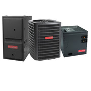 Goodman Furnace And Air Conditioner 1.5 Ton 14.5 SEER2 AC With 40000 BTU 80% AFUE Two Stage Multi-Speed ECM Gas Furnace System - Low NOX For California Downflow | R32