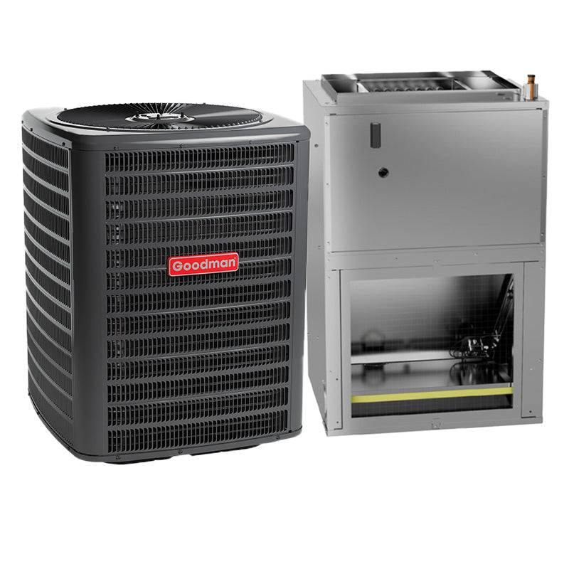 Goodman 2 Ton 15.2 SEER2 R32 Heat Pump Split System With 8kW Heater Built-In Wall-Mounted Air Handler

