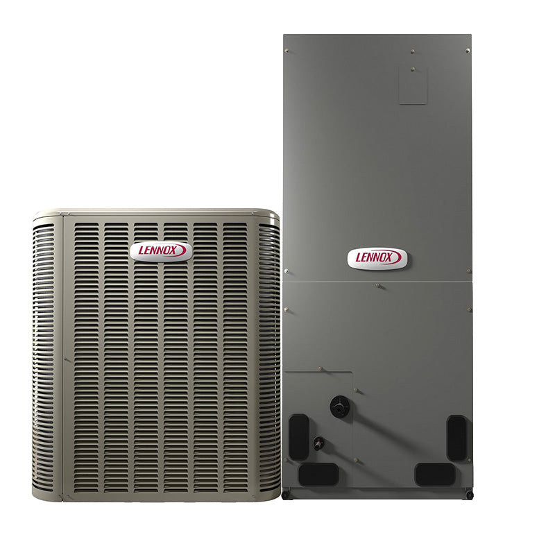 Lennox Merit Series heat pump system with outdoor heat pump and indoor air handler