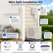 Mini-split installation kit with line set