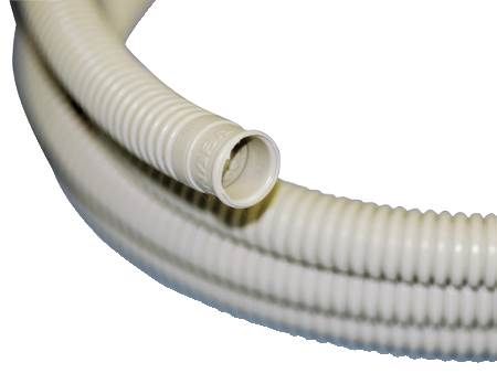 DiversiTech Mini-Split Drain Line, 5/8" ID, 160' roll, flexible white tubing for ductless systems.