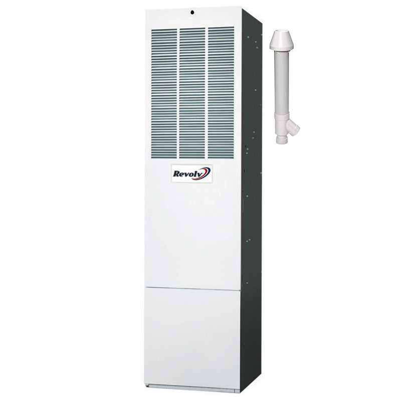 Revolv 45000 BTU 96% AFUE Two Stage Gas Furnace For Mobile Homes | Front Return Downflow | With Cabinet For 18" High Coil